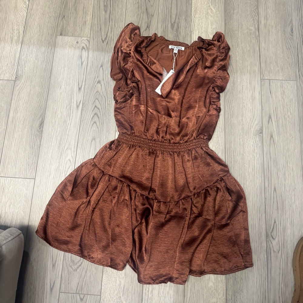Steve Madden Copper Ruffled Dress